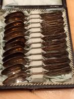 12 MASSIEF ZILVER GEMERKTE JUGENDSTILL KOFIE LEPEL5UES, Antiek en Kunst, Ophalen of Verzenden