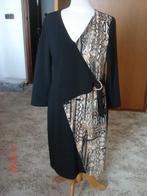 Prachtige zwarte jurk met print, Batida jurk, M, Kleding | Dames, Maat 38/40 (M), Zwart, Ophalen of Verzenden, Zo goed als nieuw