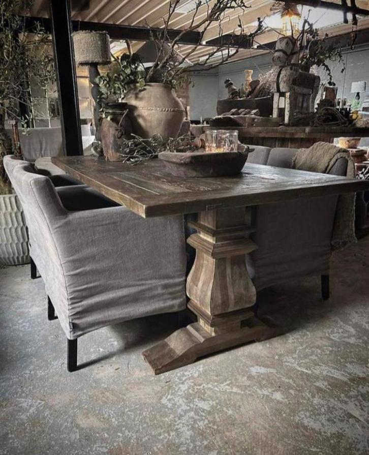 Prachtige kloostertafel 90x180, Tuin en Terras, Tuintafels, Zo goed als nieuw, Rechthoekig, Hout, Ophalen