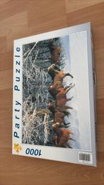 Party puzzel 1000 stukjes Paarden, Hobby en Vrije tijd, Denksport en Puzzels, Ophalen of Verzenden, 500 t/m 1500 stukjes, Gebruikt
