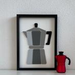 Schilderijtjes van hout met koffiepercolator - handmade., Minder dan 50 cm, Oorspronkelijke maker, Nieuw, Ophalen of Verzenden