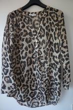 Lange blouse Millenium luipaard tijger print en strass mt M, Maat 38/40 (M), Bruin, Zo goed als nieuw, Millenium