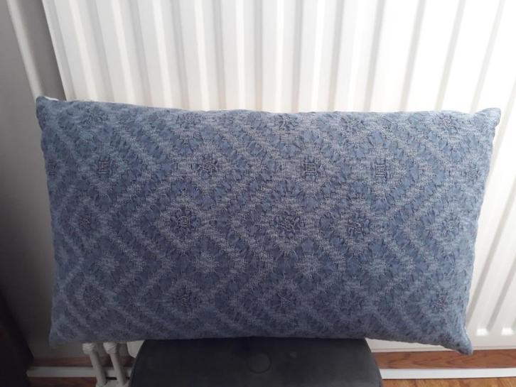 Sierkussens 4 stuks NIEUW blauwgrijs, Huis en Inrichting, Woonaccessoires | Kussens, Nieuw, Blauw, Rechthoekig, Ophalen