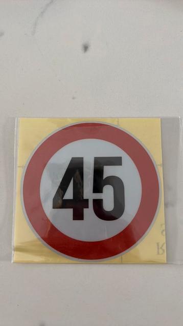 45 km sticker 10 cm beschikbaar voor biedingen
