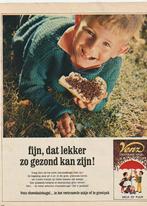 Retro reclame 1966 Venz hagelslag jongetje in 't gras, Verzenden, Overige typen