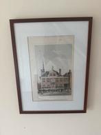 Prent stadhuis Rotterdam, Antiek en Kunst, Kunst | Etsen en Gravures, Ophalen of Verzenden