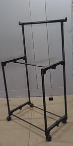 2 stuks Kledingrek hangrek 180cm zwart wielen, Ophalen, Met wielen, Zo goed als nieuw