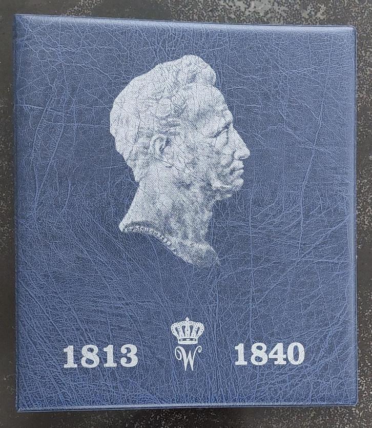 Bijna nieuw Hartberger album Willem 1 met enkele munten, Postzegels en Munten, Munten | Nederland, Overige waardes, Koning Willem I