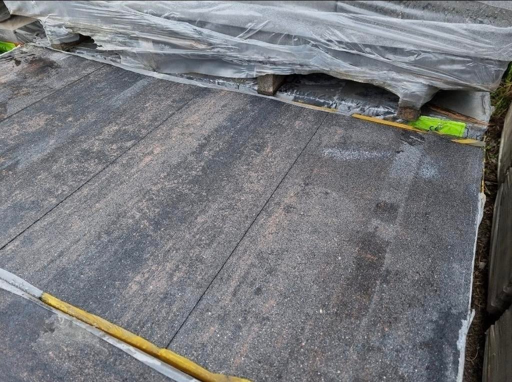 Granitops rood- antraciet-grijs 60x30x4,7cm s-partij tegels, Nieuw, Ophalen of Verzenden, 10 m² of meer, Beton