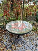 tuintafel met mozaïek blad, Tuin en Terras, Ophalen, Gebruikt, Rond