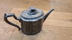 Antieke Verzilverde Theepot met Gravures, Antiek en Kunst, Antiek | Goud en Zilver, Ophalen of Verzenden