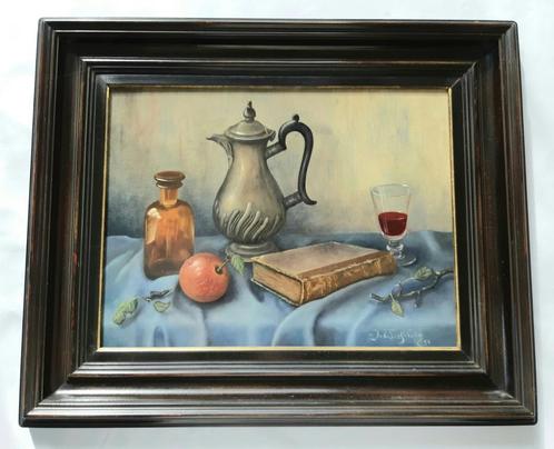 Olieverf op Paneel - Stilleven - Ineke Wisselink - 1996, Antiek en Kunst, Kunst | Schilderijen | Klassiek, Ophalen of Verzenden