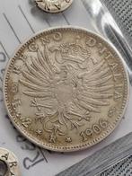 Italië 2 Lire 1906 Vittorio Emanuele III  - Zilver, Verzenden, Italië, Losse munt, Zilver