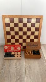 Complete dambord/ schaakbord met damstenen en schaakstukken, Een of twee spelers, Ophalen of Verzenden, Gebruikt, Homas