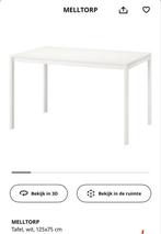 IKEA Melltorp Tafel 125x75 - teab, Ophalen, Gebruikt, Rechthoekig, 50 tot 100 cm