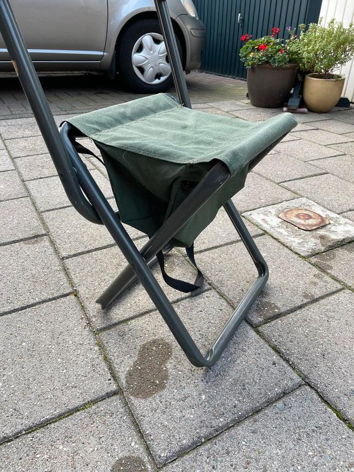 Opvouwbare groene stoel, Caravans en Kamperen, Kampeeraccessoires, Gebruikt, Ophalen