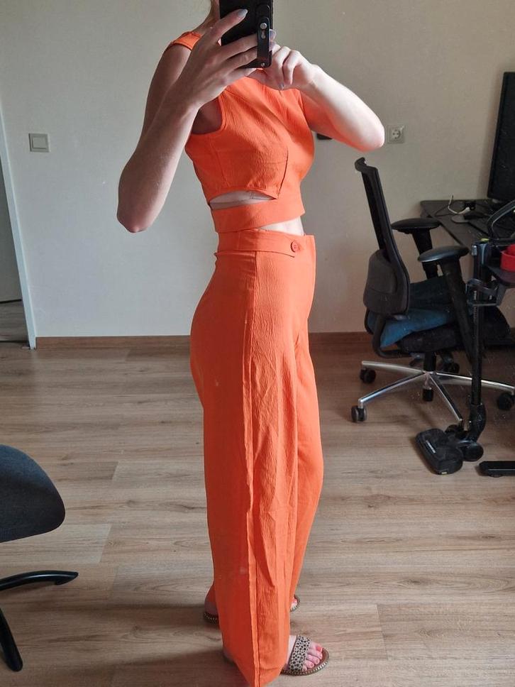 2delige outfit, Kleding | Dames, Jumpsuits, Zo goed als nieuw, Maat 36 (S), Oranje, Verzenden