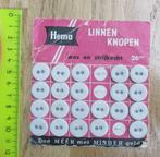 Bijna compleet knopenkaartje Hema doe meer met minder geld, Hobby en Vrije tijd, Naaien en Fournituren, Ophalen of Verzenden, Zo goed als nieuw
