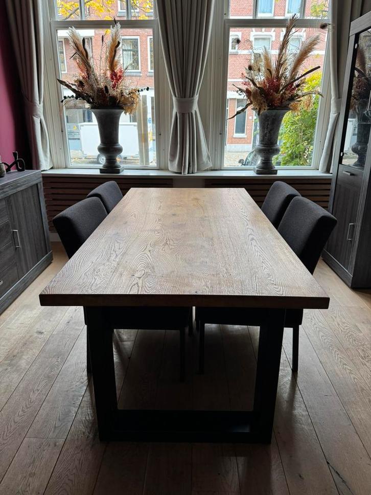 Eettafel 180x90 en 4 stoelen te koop!, Huis en Inrichting, Tafels | Eettafels, Zo goed als nieuw, 50 tot 100 cm, 150 tot 200 cm