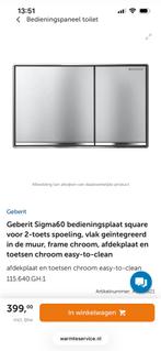 Geberit Sigma60 bedieningspaneel toilet(nieuw in doos), Ophalen of Verzenden, Nieuw, Chroom, Toilet