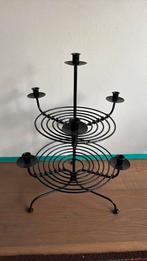 Etagérè / kandelaar zwart metaal 60 cm, Diversen, Kerst, Ophalen of Verzenden