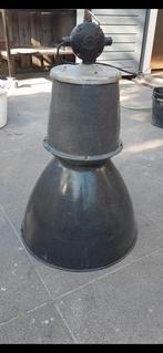 Grote industriële emaille lamp - vintage, Gebruikt, 50 tot 75 cm, Ophalen