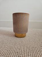 Vintage Bloempot met Gouden Accent, Tuin en Terras, Bloempotten, Ophalen, Rond, Tuin, Zo goed als nieuw