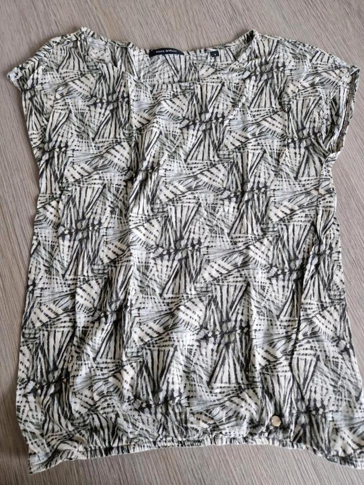 T shirt Marc o'polo maat 38-M kleur groen crème, Kleding | Dames, T-shirts, Zo goed als nieuw, Maat 38/40 (M), Groen, Korte mouw
