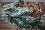 Vintage tinsel lametta  Kerstslingers in bonte kleuren, Ophalen of Verzenden, Gebruikt