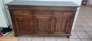 Dressoir met drie kasten, planken en drie lades 150x45x90 beschikbaar voor biedingen