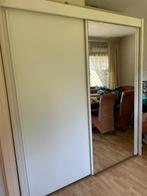 Kledingkast schuifdeuren met grote spiegeldeur wit, Ophalen, Gebruikt, 200 cm of meer, Met hangruimte