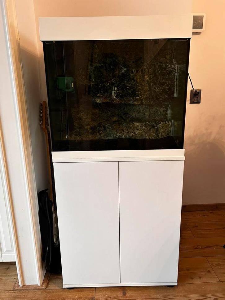 Jewel aquarium + meubel wit, Dieren en Toebehoren, Vissen | Aquaria en Toebehoren, Gebruikt, Leeg aquarium, Ophalen