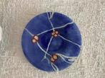 Hele mooie blauw glazen decoratieve schaal, Ophalen, Schaal, Rond, Glas