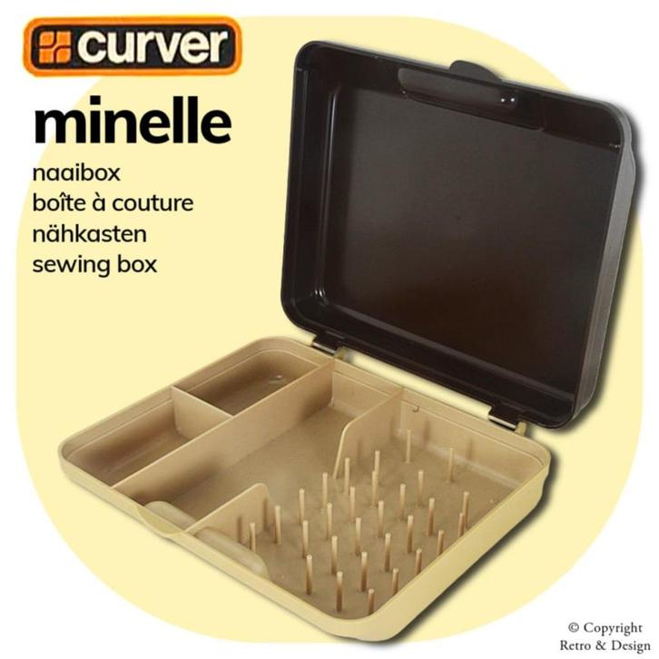 Curver Minelle – Compacte Vintage Naaibox uit de Jaren '70, Huis en Inrichting, Woonaccessoires | Overige, Gebruikt, Verzenden