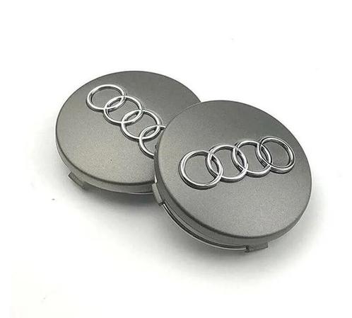 Audi naafdoppen grijs zilver 68 mm 4 stuks nieuw, Auto diversen, Wieldoppen, Nieuw, Verzenden