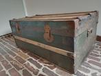 Uitverkoop Oude grote kist/hutkoffer/tafel metaal,hout, Ophalen, Minder dan 50 cm, Gebruikt, 50 tot 100 cm