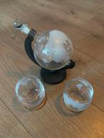 Whiskey Set Wereldbol Karaf & Glazen, Huis en Inrichting, Ophalen of Verzenden, Zo goed als nieuw