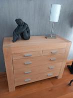 Nieuwstaat houten ladekast, Ophalen, Eikenhout, 5 laden of meer, 50 tot 100 cm
