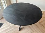 Eettafel rond Mangohout Zwart 150cm 6-8 personen hout tafel, Ophalen, 100 tot 150 cm, 150 tot 200 cm, Rond
