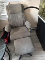 Groene Relaxstoel met Voetenbank, Huis en Inrichting, Fauteuils, Ophalen, Gebruikt, Stof, 75 tot 100 cm