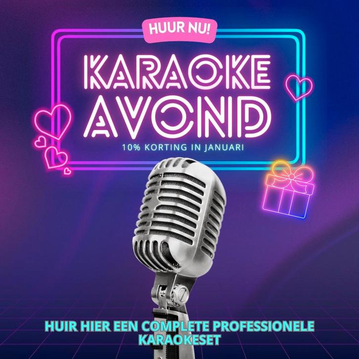 Karaokeset te huur, Audio, Tv en Foto, Karaoke-apparatuur, Nieuw, Complete set, Ophalen