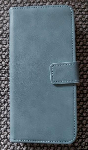 NW luxe ijsblauw leren mobiel hoesje beschikbaar voor biedingen