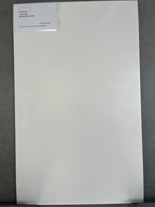 Magazijnuitverkoop -> Wandtegel mat wit 25x40, Doe-het-zelf en Verbouw, Tegels, Nieuw, Wandtegels, Keramiek, 20 tot 40 cm, 20 tot 40 cm