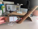 Zwevend Olijfhouten wijn rek/standaard., Ophalen of Verzenden, Zo goed als nieuw, Hout, Minder dan 50 cm