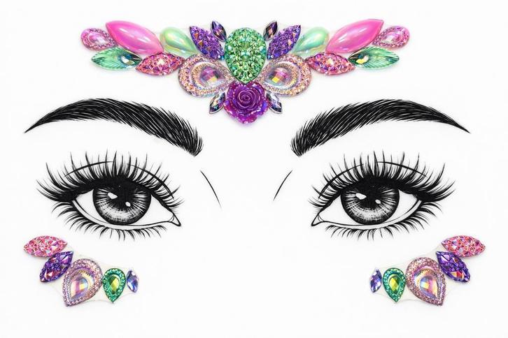 Facebling Carnaval Schmink, Sieraden, Tassen en Uiterlijk, Broches, Nieuw, Overige materialen, Zilver, Ophalen of Verzenden