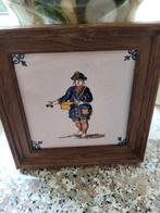 Makkum Tegel met Lijst - Friese Folklore, Antiek en Kunst, Ophalen of Verzenden