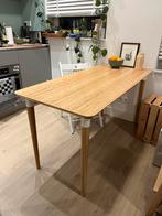 IKEA HILVER Bureau - Bamboe - 140x65cm, Ophalen, 100 tot 150 cm, Tot twee personen, 50 tot 100 cm