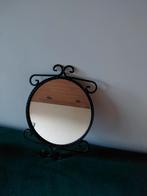 Retro spiegel smeedijzer 23 cm, Huis en Inrichting, Woonaccessoires | Spiegels, Ophalen, Minder dan 50 cm, Zo goed als nieuw, Minder dan 100 cm