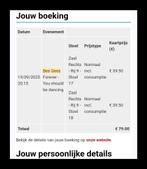 Bee Gees Forever 2x tickets in Vlaardingen 19-9-25, Tickets en Kaartjes, Twee personen, Januari