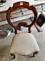 Antieke Stoel met Houten Frame, Huis en Inrichting, Stoelen, Ophalen, Gebruikt, Bruin, Eén